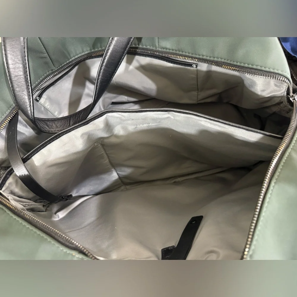 Away Dark Green Duffel Bag with Black Handles and Strap